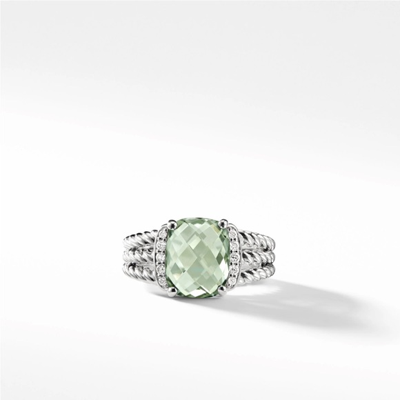💯David Yurman Wheaton 10x8mm Prasiolite size 6 - Picture 2 of 16